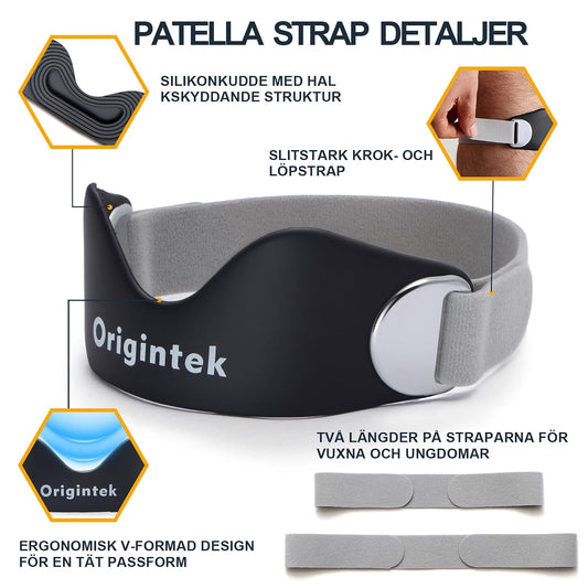 Adjustable Patellar Tendon Support Strap - Non-Slip Knee Brace Stabilizer for Jumpers Knee, Tendonitis Relief in Sports - Perfect for Running, Basketball, Volleyball & More - Adult & Teen Size - 1 Pack