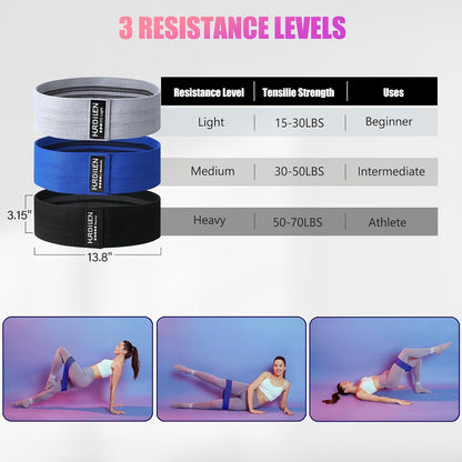 Professional Resistance Bands for Exercise - Elastic Stretch Bands for Strength Training, Physical Therapy, and Yoga - Includes Carry Bag - Suitable for Men and Women with 3 Resistance Levels