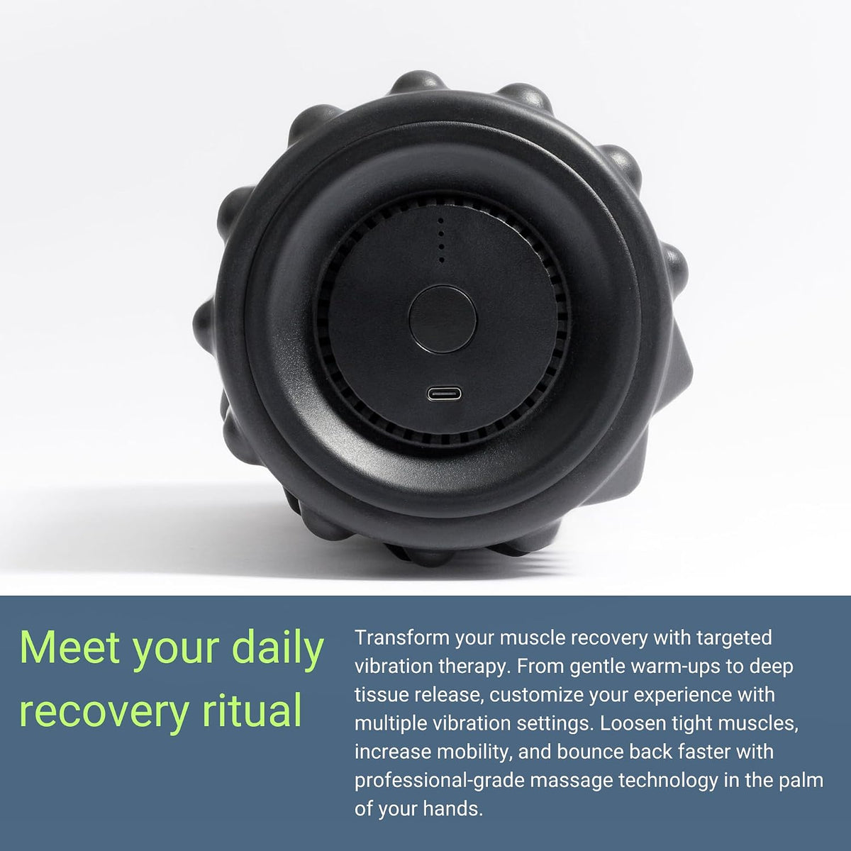 Vibepro Flow Vibrating Foam Roller - 5-Mode Vibrating Massage Roller for Muscles Deep Tissue, Recovery, & Pain Relief