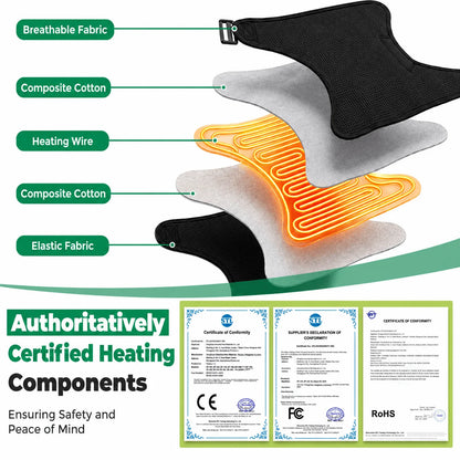 Cordless Shoulder Massager, Heated Shoulder Wrap with Vibration, Electric Shoulder Heating Pads, Heated Shoulder Braces with 3 Heating Setting, Left Right Shoulder Massage for Men Women