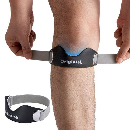 Adjustable Patellar Tendon Support Strap - Non-Slip Knee Brace Stabilizer for Jumpers Knee, Tendonitis Relief in Sports - Perfect for Running, Basketball, Volleyball & More - Adult & Teen Size - 1 Pack
